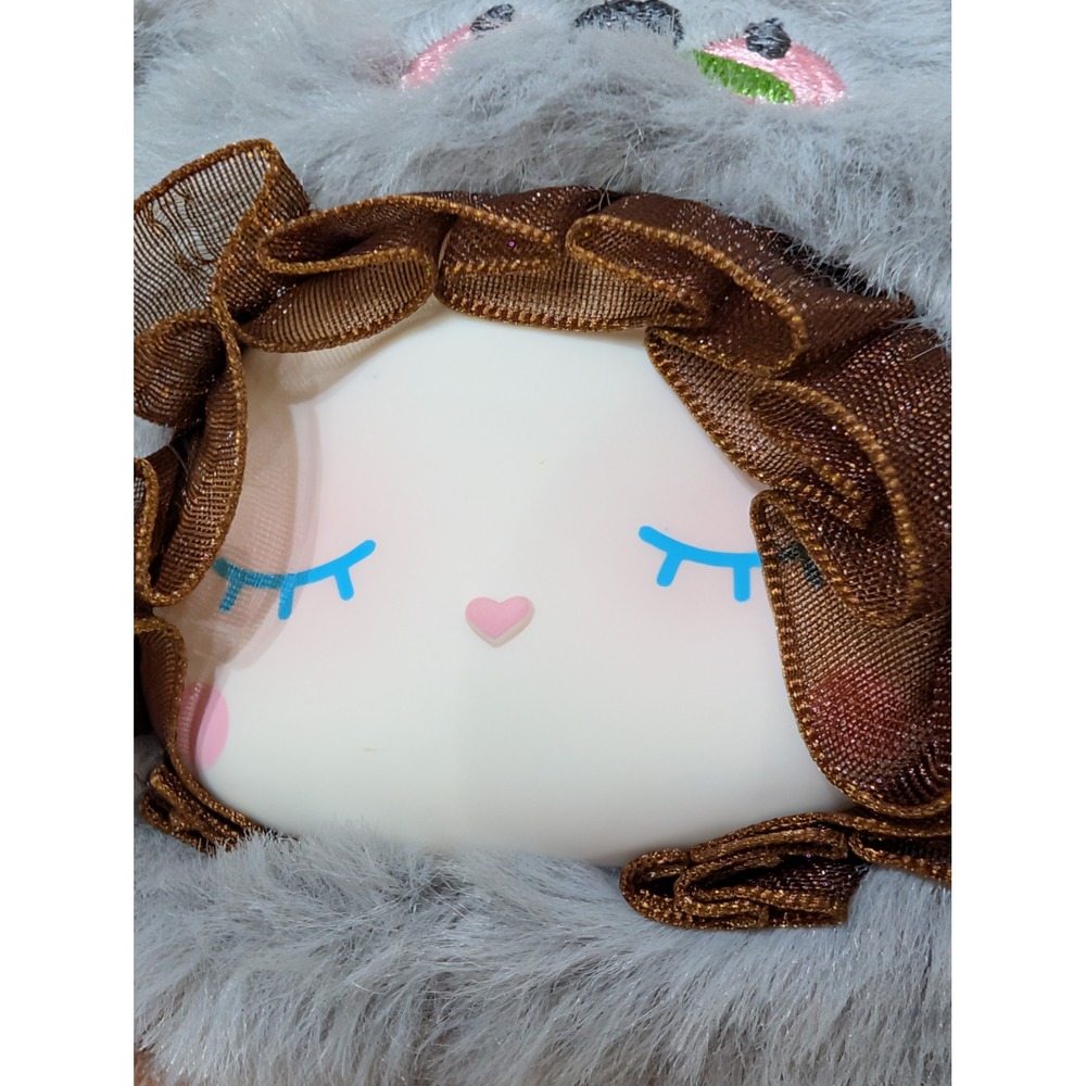 Lucky Emma Grey Koala Plush Keychain Faux Fur Bag Charm Kawaii Toy